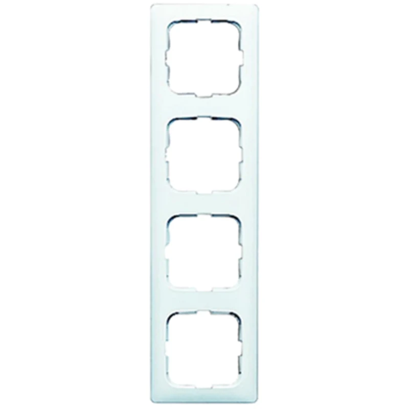 Busch Jaeger - ABB White 4 Gang Thermoplastic Light Switch Frame Reflex SI Series 294mm Height 81mm Width 11mm 2514-214K-102