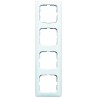 Busch Jaeger - ABB White 4 Gang Thermoplastic Light Switch Frame Reflex SI Series 294mm Height 81mm Width 11mm 2514-214K-102