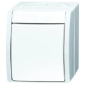 Busch Jaeger - ABB Ocean IP44 Intermediate Light Switch, 1 Gang, 10A, 25V, Surface Mount 2601/7 W-54