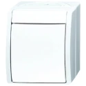 Busch Jaeger - ABB 1 Way Retractive Light Switch, 1 Gang, 10A, 25V, Surface Mount 2621 W-54