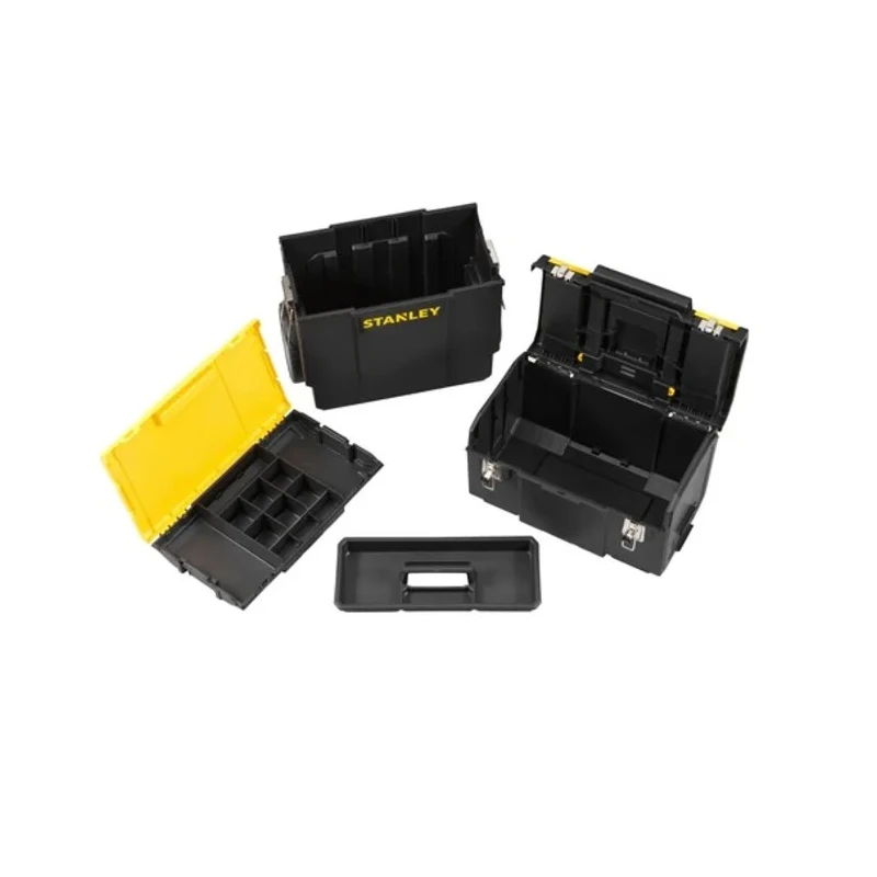 Stanley 2 Drawer Plastic Tool Box with Padlock Eye 475 mm x 284 mm x 475 mm 1-70-326