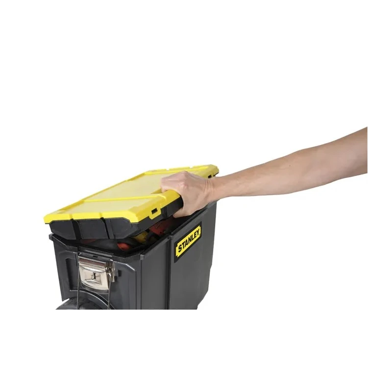 Stanley 2 Drawer Plastic Tool Box with Padlock Eye 475 mm x 284 mm x 475 mm 1-70-326