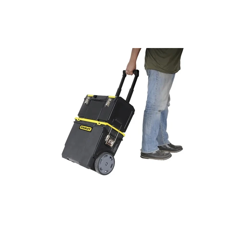 Stanley 2 Drawer Plastic Tool Box with Padlock Eye 475 mm x 284 mm x 475 mm 1-70-326