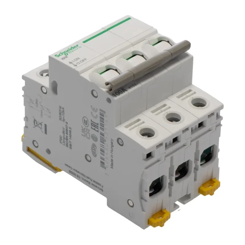 Schneider Electric 3-Pole DIN Rail Isolator Switch 100A, IP20, Grey Handle A9S65391