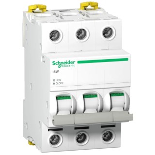 Schneider Electric 3-Pole DIN Rail Isolator Switch, 40A, IP20, Grey Handle, ISW Series A9S65340