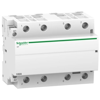 Schneider Electric ICT Contactor, 4-Pole, 100A Contact Current, 230V AC Coil Voltage, 4.2W Power Rating, 4 NO A9C20884