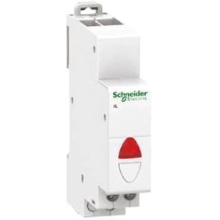 Schneider Electric Flush Red LED Indicator, iIL Series, 48V ac/dc, Flush Mount, IPXX & IP20, Round, Screw Terminal A9E18330