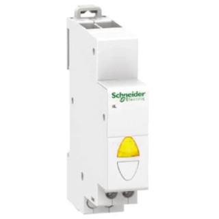 Schneider Electric Flush Yellow LED Indicator Light iIL Series, 48V ac/dc, IPXX IP20 Round, Screw Terminal, Plastic A9E18334
