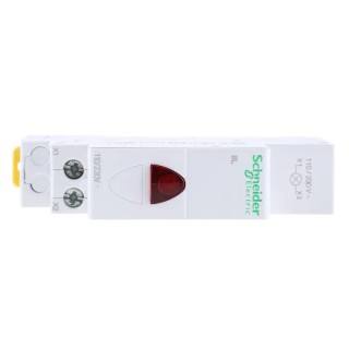 Schneider Electric DIN Rail Red LED Indicator, 230V ac, IP2X, Round, 0.3W Power Consumption, iIL Series IP2X