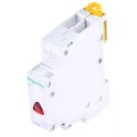 Schneider Electric DIN Rail Red LED Indicator, 230V ac, IP2X, Round, 0.3W Power Consumption, iIL Series IP2X