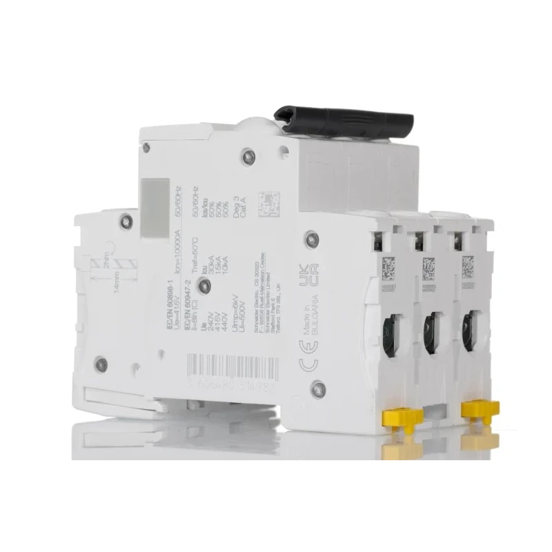 Schneider Electric Acti9 iC60H Miniature Circuit Breaker 3-Pole 20A Type C Thermal Magnetic Tripping A9F54320