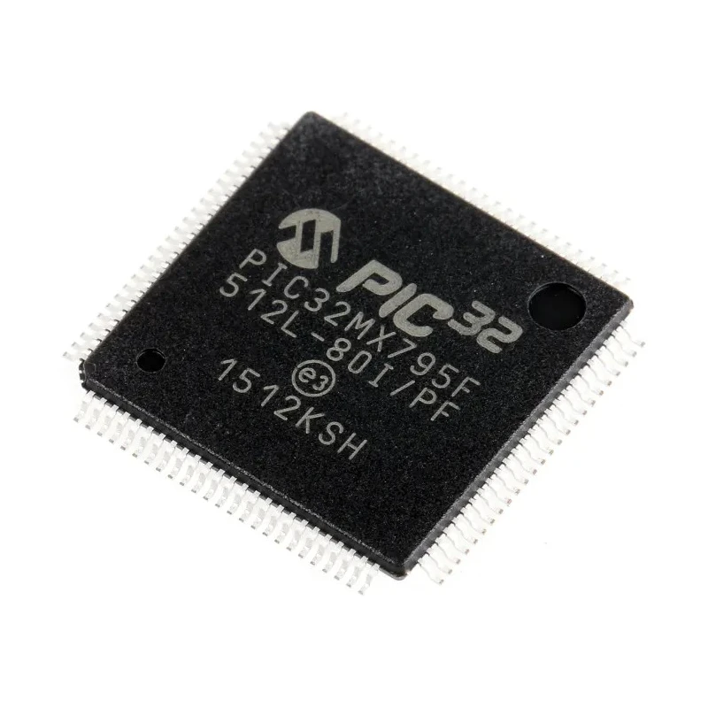 Microchip PIC32MX Microcontroller 32 bit MIPS32, 80 MHz, 512kB FLASH, 100-Pin TQFP PIC32MX795F512L-80I/PF