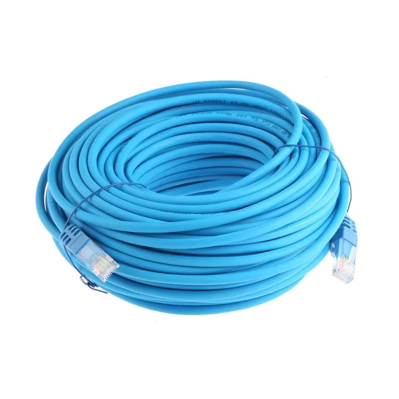 RS PRO Cat5e Ethernet Cable 30m Blue RJ45 Male to RJ45 Male U/UTP Low Smoke Zero Halogen 791-7003