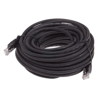 RS PRO Cat6 Ethernet Cable, 15 m, Black RJ45 Male to RJ45 Male, U/UTP Low Smoke Zero Halogen 791-7065