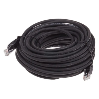 RS PRO Cat6 Ethernet Cable, 15 m, Black RJ45 Male to RJ45 Male, U/UTP Low Smoke Zero Halogen 791-7065