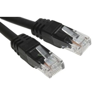 RS PRO Cat6 Ethernet Cable 30m Black RJ45 Male to RJ45 Male U/UTP Low Smoke Zero Halogen 791-7071