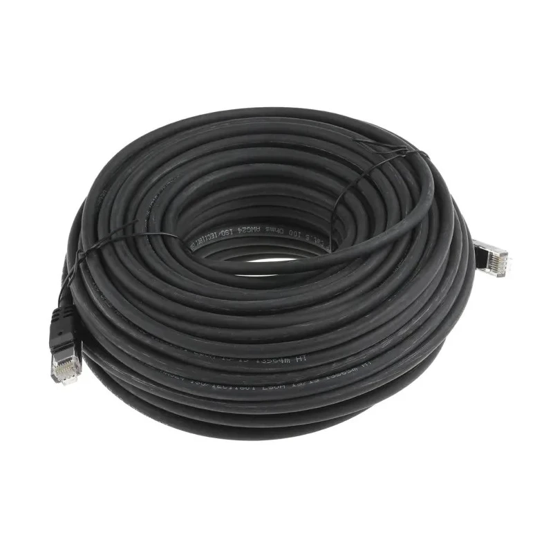 RS PRO Cat6 Ethernet Cable 30m Black RJ45 Male to RJ45 Male U/UTP Low Smoke Zero Halogen 791-7071