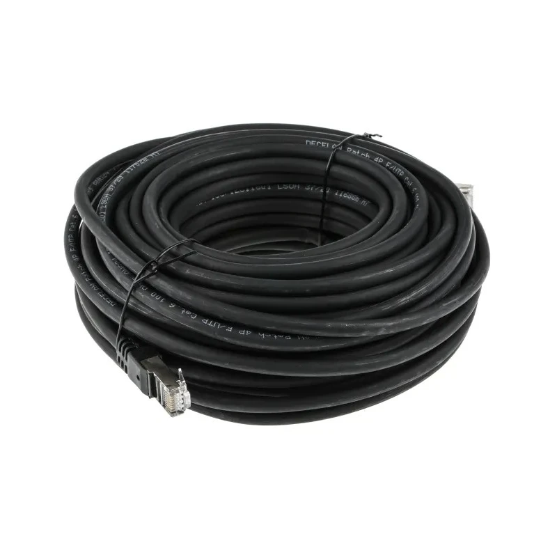 RS PRO Cat6 Ethernet Cable 20m Black RJ45 Male to RJ45 Male F/UTP Low Smoke Zero Halogen 791-7025