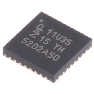NXP 32 bit ARM Cortex M0 Microcontroller LPC11U35FHI33/501, 50 MHz, 64kB FLASH, 33-Pin QFN