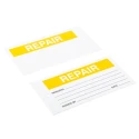 RS PRO Pre-Printed Label REPAIR with Tie Fixing, Black Text on White Background, 145mm x 75mm, Quantity 1 Per Pack 792-4492