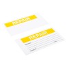 RS PRO Pre-Printed Label REPAIR with Tie Fixing, Black Text on White Background, 145mm x 75mm, Quantity 1 Per Pack 792-4492