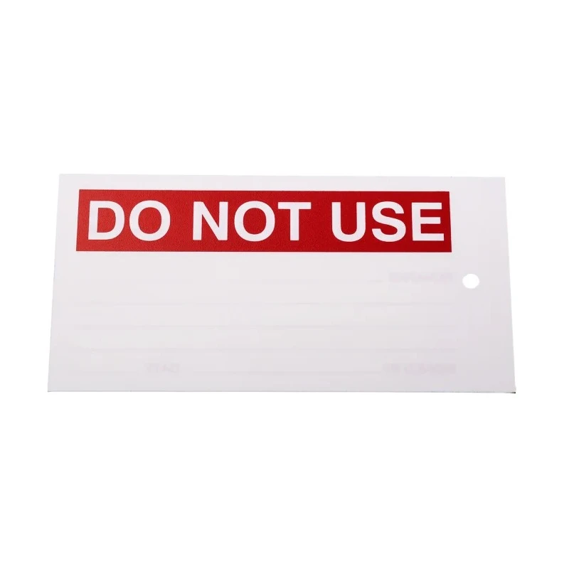 RS PRO Pre-Printed Label Do Not Use, Tie Fixing, Red Text on White Background, 145mm x 75mm 792-4495