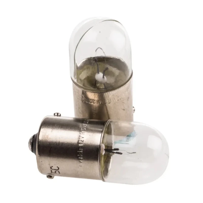 Osram BA15S Automotive Incandescent Lamp Clear 12V 5W 16mm Diameter 37.5mm Length 800h Lifespan 