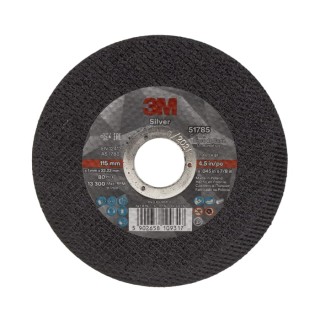 3M Silver Precision Shaped Grain Abrasive Wheel 115 mm Diameter P60 Grit 51785