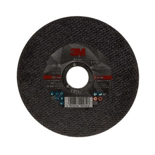 3M Silver Aluminium Oxide Abrasive Wheel, 125 mm Diameter, P120 Grit Fine 51790