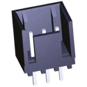 TE Connectivity MTA-100 Series Straight Through Hole PCB Header, 3 Contacts, 2.54 mm Pitch, 1 Row, Shrouded 2-644861-3