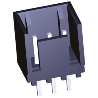 TE Connectivity MTA-100 Series Straight Through Hole PCB Header, 3 Contact(s), 2.54 mm Pitch, 1 Row, Shrouded 2-644861-3