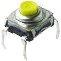 C & K IP60 Yellow Tactile Switch 7.4 mm SPST 50mA 32 V dc Through Hole KSA0M411 LFTR