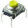 C & K IP60 Yellow Tactile Switch 7.4 mm SPST 50mA 32 V dc Through Hole KSA0M411 LFTR