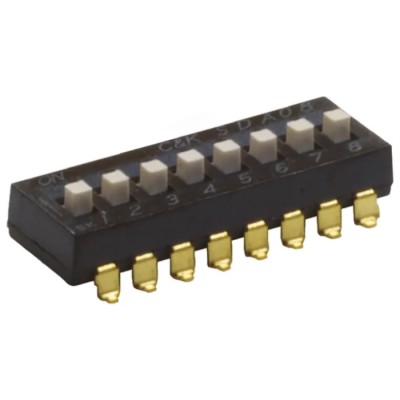 C & K Extended Rotary Coded DIP Switch Surface Mount SDA08H1SBD