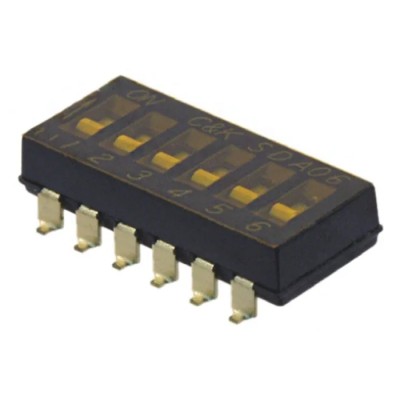 C & K Rotary Coded DIP Switch Surface Mount Flush Actuator SDA06H0SB