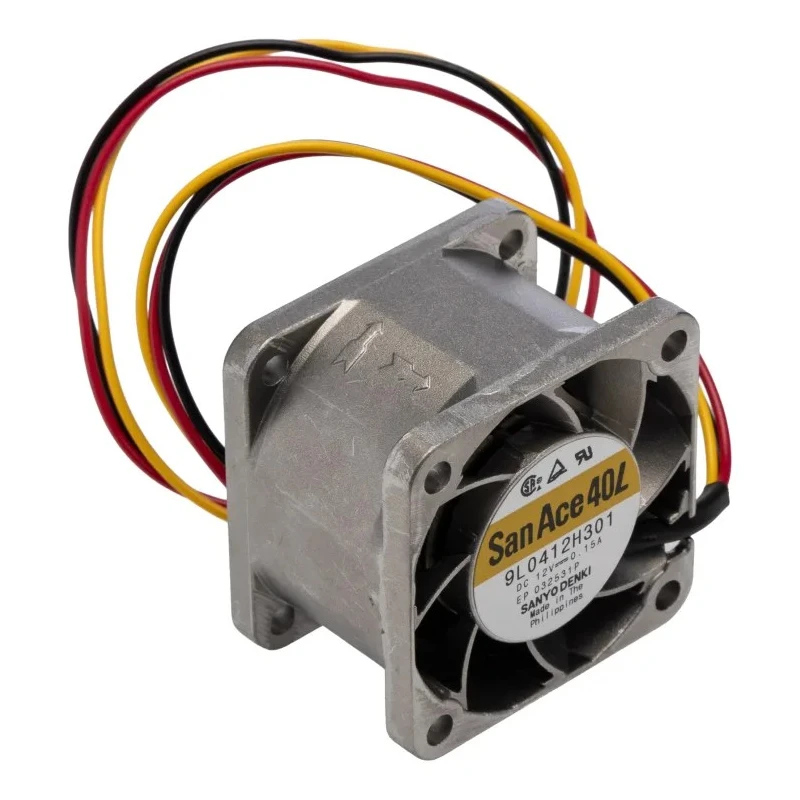 Sanyo Denki San Ace 9L Series High Air Flow Axial Fan 12V DC 1.8W 150mA 8400 RPM 40 mm Square Frame 9L0412H301