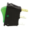 RS PRO Illuminated SPST On-Off Rocker Switch Panel, 20A, Panel Mount, Green Actuator, IP58 IP88, Model 793-2484