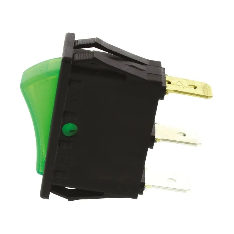 RS PRO Illuminated SPST On-Off Rocker Switch Panel, 20A, Panel Mount, Green Actuator, IP58 IP88, Model 793-2484