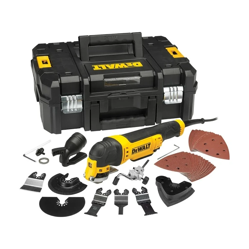 DeWALT Corded Multi-Cutter Multi-Tool 240V 300W 0-22000rpm In-Line Handle Type G British 3-Pin DWE315KT-GB