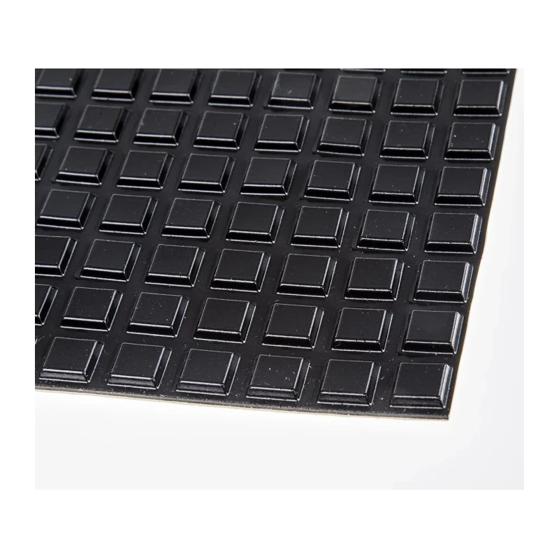 RS PRO Square Polyurethane Self-Adhesive Feet 12.7 mm Diameter, 3 mm Thickness 173-5945