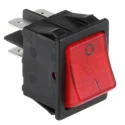 RS PRO Illuminated DPST On-Off On-Off Rocker Switch Panel, Red Actuator, 20A, 250V AC, 32V DC, IP88 IP58 793-2507