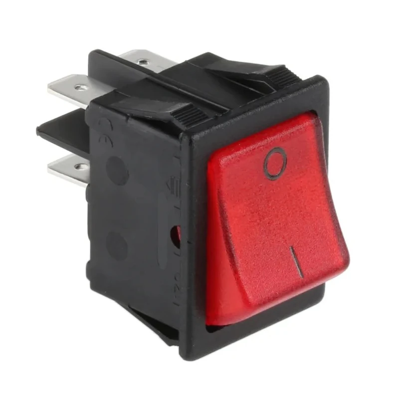 RS PRO Illuminated DPST On-Off On-Off Rocker Switch Panel, Red Actuator, 20A, 250V AC, 32V DC, IP88 IP58 793-2507