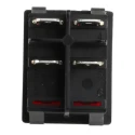 RS PRO Illuminated DPST On-Off On-Off Rocker Switch Panel, Red Actuator, 20A, 250V AC, 32V DC, IP88 IP58 793-2507