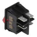 RS PRO Illuminated DPST On-Off On-Off Rocker Switch Panel, Red Actuator, 20A, 250V AC, 32V DC, IP88 IP58 793-2507