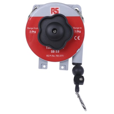 RS PRO 3.0 kg Adjustable Tension Tool Balancer Plastic Housing 1.6m Length 793-2771