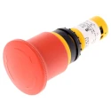 Eaton C22-PVT Series Twist Release Emergency Stop Push Button, Panel Mount, 22 mm Cutout, 1 NO/1 NC 121610 C22-PVT45P-K11