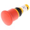 Eaton C22-PVT Series Twist Release Emergency Stop Push Button, Panel Mount, 22 mm Cutout, 1 NO/1 NC 121610 C22-PVT45P-K11