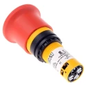 Eaton C22-PVT Series Twist Release Emergency Stop Push Button, Panel Mount, 22 mm Cutout, 1 NO/1 NC 121610 C22-PVT45P-K11