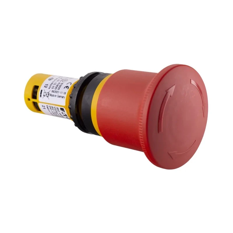 Eaton Compact Emergency Stop Push Button Panel Mount 22mm Cutout 2 NC IP66 IP67 IP69 C22-PVT45P-K02 121611 C22-PVT45P-K02