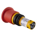 Eaton Compact Emergency Stop Push Button Panel Mount 22mm Cutout 2 NC IP66 IP67 IP69 C22-PVT45P-K02 121611 C22-PVT45P-K02